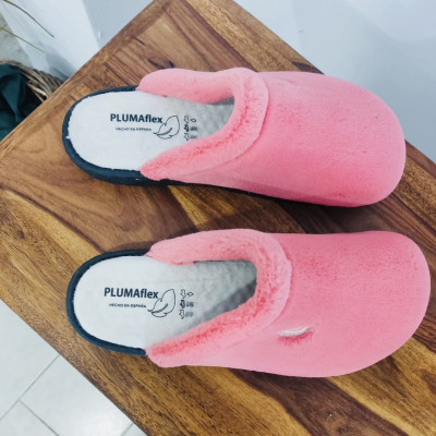 Zapatilla de casa DANYA Plumaflex - rosa - descalza