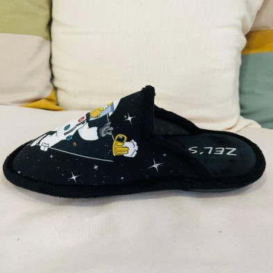 Zapatilla de casa descalza - HOMER SIMPSON - negro