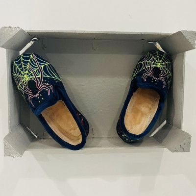 Zapatilla de casa SPIDER - cerrada azul