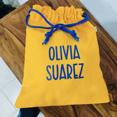 Bolsa de merienda - NATURE mostaza - personalizable