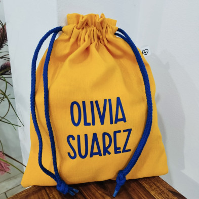 Bolsa de merienda - NATURE mostaza - personalizable