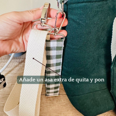 Bolso NALA - verde botella - personalizable