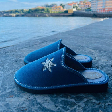 Zapatilla de casa LEILA descalza - azul