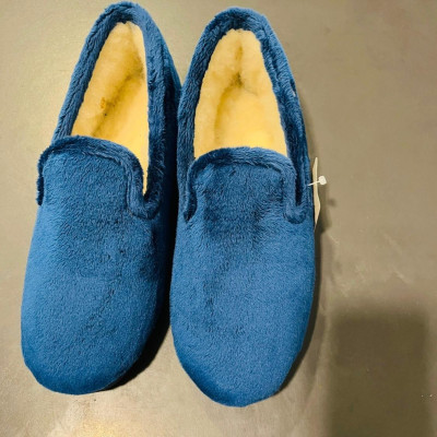 Zapatilla de casa LIXUE - Lana pura - azul marino