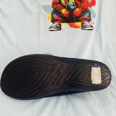 Zapatilla de casa  MITIC cerrada velcro Biorelax - rizo marino