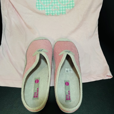 Zapatillas de casa BIRLEX descalzas - malva/gris
