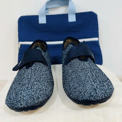 Zapatilla de casa MORLEM cerrada - BioRelax bicolor azul