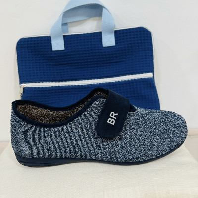 Zapatilla de casa MORLEM cerrada - BioRelax bicolor azul
