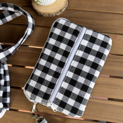 Funda kindle o tablet MARVE vichy negro - personalizable