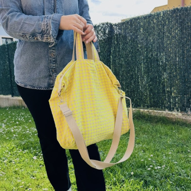Totebag bandolera MARVE - amarillo fluor - personalizable