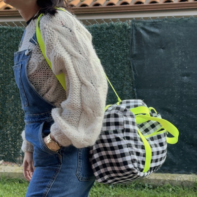 Bolsa de viaje MARVE - vichy negro