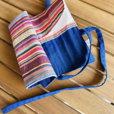 Estuche para brochas ACAYA personalizable - rayas multicolor + impermeable