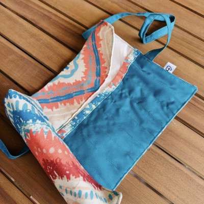 Estuche para brochas SAHARA personalizable - rayas multicolor + impermeable