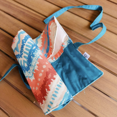 Estuche para brochas SAHARA personalizable - rayas multicolor + impermeable