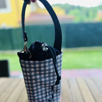 Portabotellas térmico + impermeable MARVE azul - personalizable