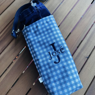 Portabotellas térmico + impermeable MARVE azul - personalizable