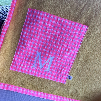 Toalla de playa - MARVE amarillo + rosa fluor