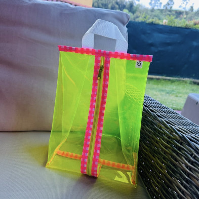 Neceser XL PVC amarillo flúor - MARVE vichy rosa fluor