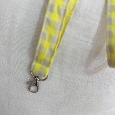 Cuelga móvil MARVE vichy amarillo fluor - personalizable