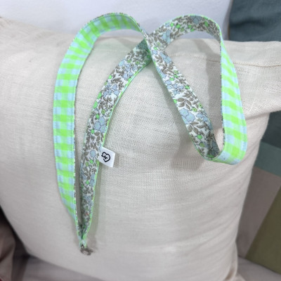 Cuelga móvil MARVE vichy verde flúor - personalizable