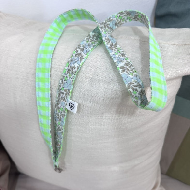 Cuelga móvil MARVE vichy verde flúor - personalizable
