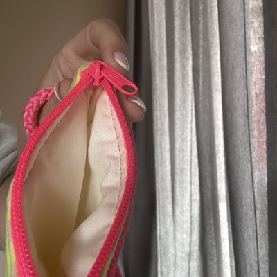 Mini bolso plano MARVE vichy Amarillo flúor - personalizable