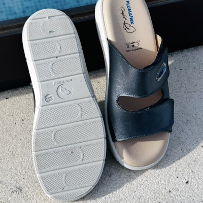 Sandalia ROMA - abierta con velcro - marino
