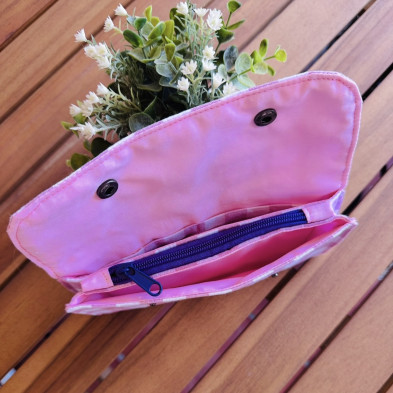 Cartera MARVE vichy rosa - personalizable