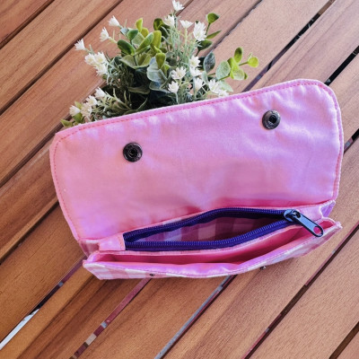 Cartera MARVE vichy rosa - personalizable