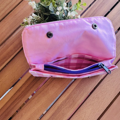 Cartera MARVE vichy rosa - personalizable
