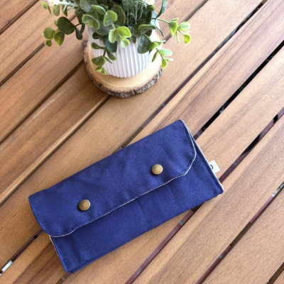 Cartera NATURE azul marino + fondo marino - personalizable