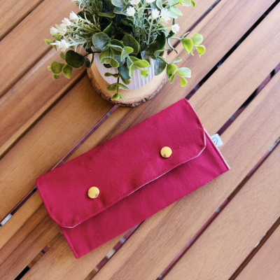 Monedero con billetero NATURE burdeos - personalizable