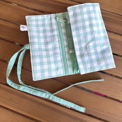 Joyero de viaje MARVE - personalizable - vichy menta