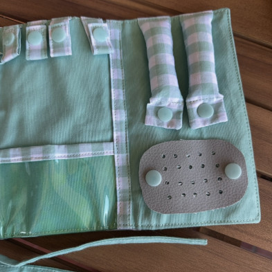 Joyero de viaje MARVE - personalizable - vichy menta
