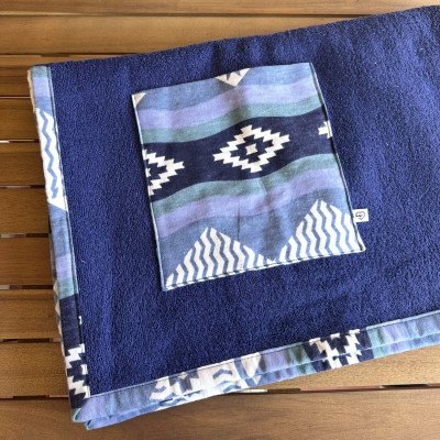 Toalla de playa - ETNIC azul marino