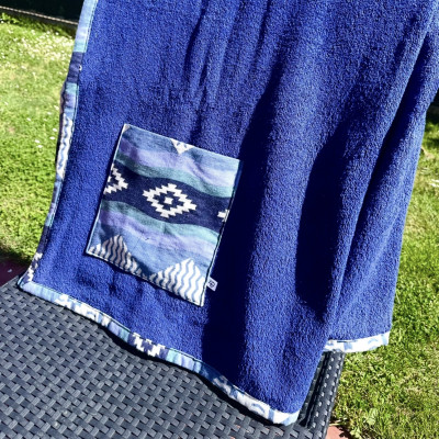 Toalla de playa - ETNIC azul marino