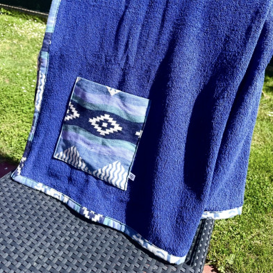 Toalla de playa - ETNIC azul marino