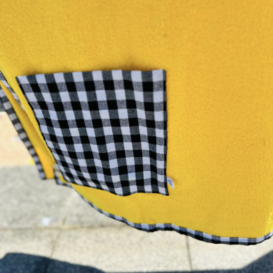 Toalla de playa - MARVE rizo amarillo + vichy negro