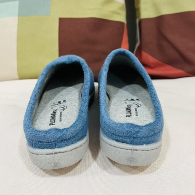Zapatilla de casa BAMBOO - Plumaflex descalza - azul jeans
