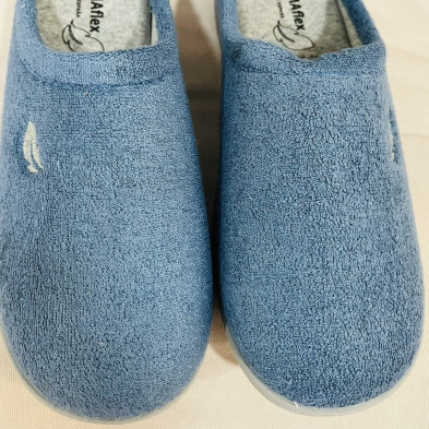 Zapatilla de casa BAMBOO - Plumaflex descalza - azul jeans