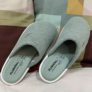 Zapatilla de casa YUKI - Plumaflex descalza - kaki