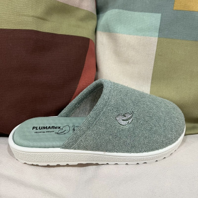Zapatilla de casa YUKI - Plumaflex descalza - kaki