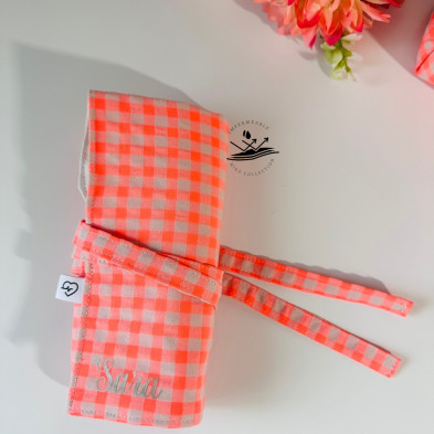 Pack estuche y neceser maquillaje personalizable - vichy naranja fluor + impermeable