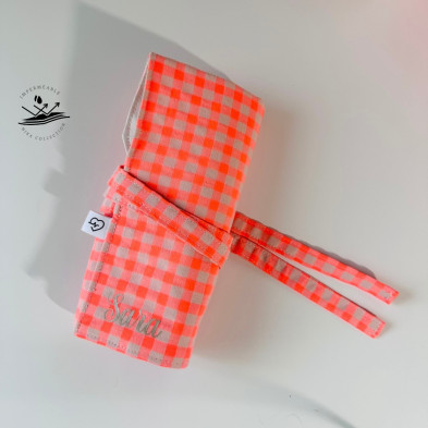 Pack estuche y neceser maquillaje personalizable - vichy naranja fluor + impermeable