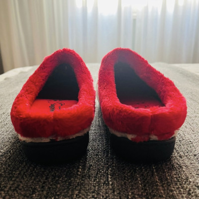 Zapatilla de casa MAFFY - Plumaflex gris y rojo