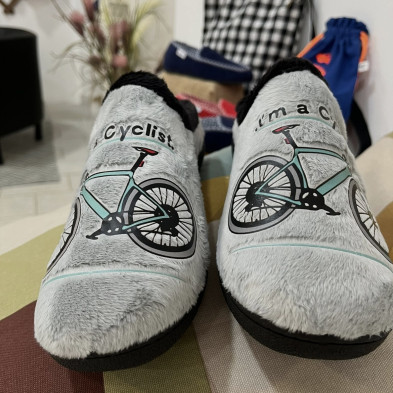Zapatilla de casa BICI - plumaflex-  descalza gris