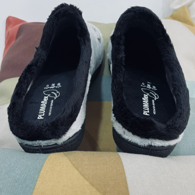 Zapatilla de casa BICI - plumaflex-  descalza gris