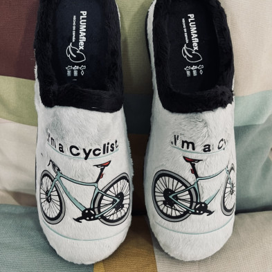 Zapatilla de casa BICI - plumaflex-  descalza gris