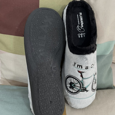 Zapatilla de casa BICI - plumaflex-  descalza gris