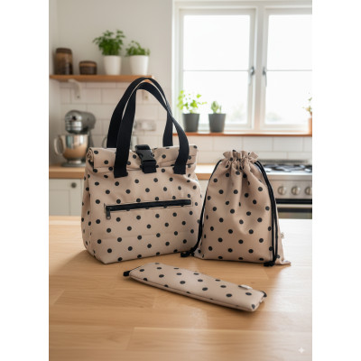 Bolsa porta tupper - TOPOS - negro